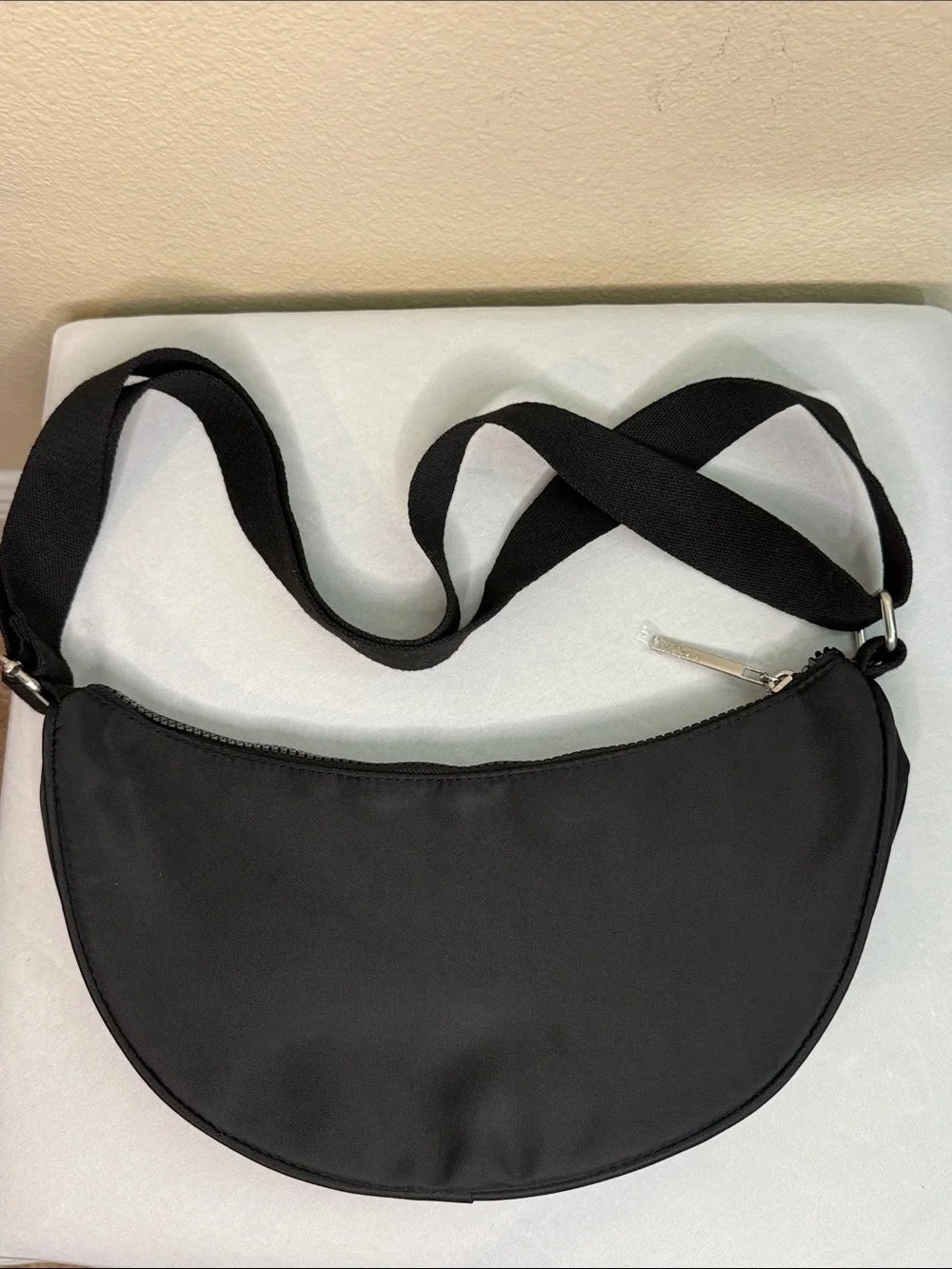 Lancôme Black Crescent Messenger Bag